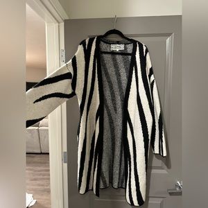 NWOT Pink Martini Black and White Cardigan